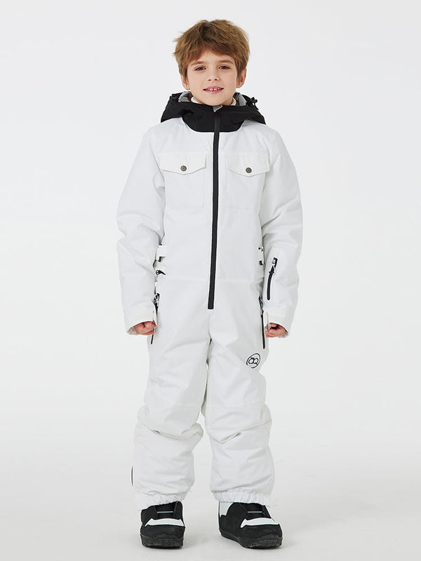 Kid's Unisex Mountain Explorer Waterproof One Piece Snow Suits