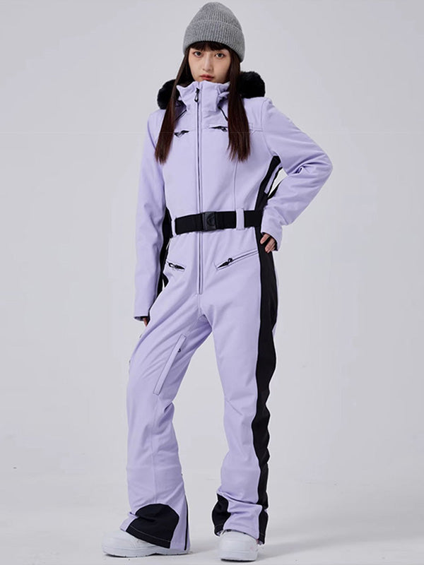 Women's Alpine Elegance Faux-Fur All-Inclusive Ski Overalls