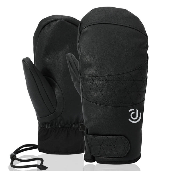 Men's SnowTrail Extreme Weather Thermal Leather Snow Mittens