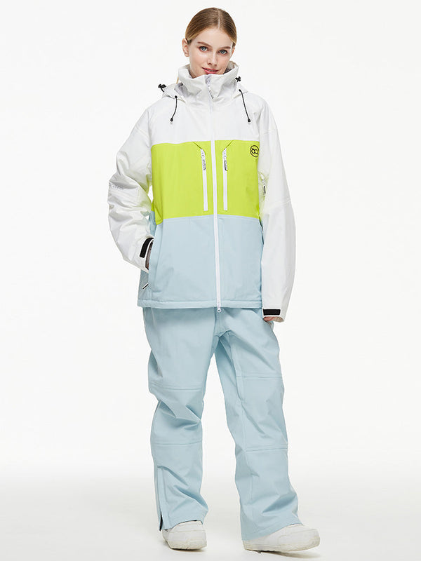 Men's Backcountry Mountain Windbreaker Thermal Snow Suits with Overalls Bibs