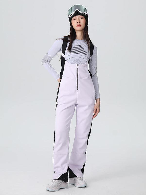 Women's Searipe Retro Vibe Elegant Stretch Flare Ski Bibs Overalls