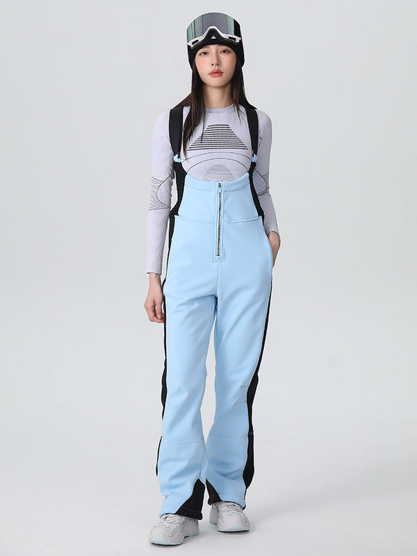 Women's Searipe Retro Vibe Elegant Stretch Flare Ski Bibs Overalls