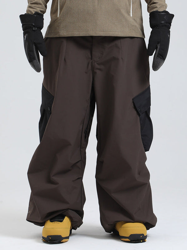 Men's Gsou Snow Mountain Chill Swag Cargo Pockets Snowboard Pants