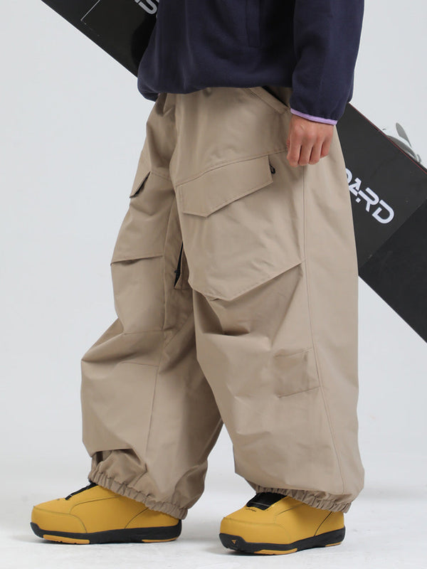 Men's Gsou Snow Urban Slope KneeFlex Cargo Pockets Baggy Snow Pants