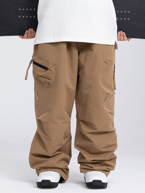 Men's Mountain Expedition Baggy Snow Pants with Side Cargo Pockets