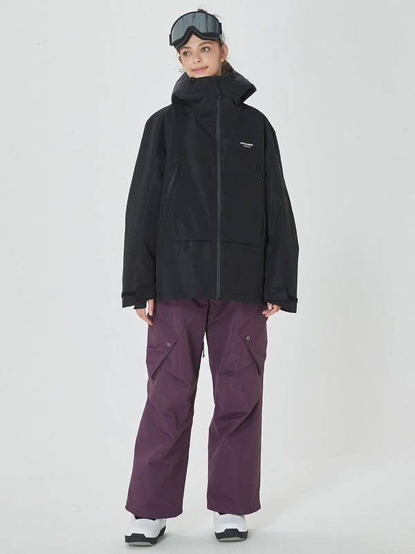 Women's Mountain Breaker Anorak Jacket with Swag Cargo Snowboard Pants