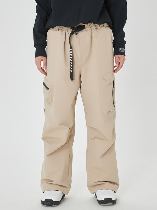 Women's Prime Mountain Baggy Snow Pants with Dual Side Cargo Pockets