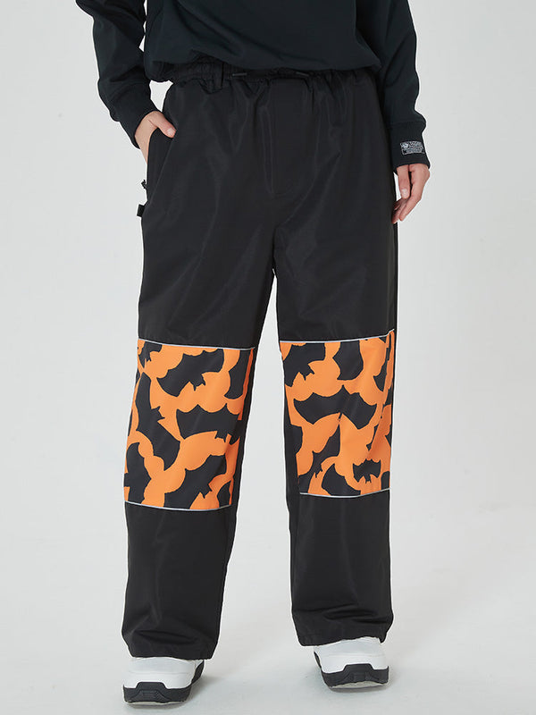 Women's Swaggy Knee Reflective Graphic Panel Cargo Snow Pants