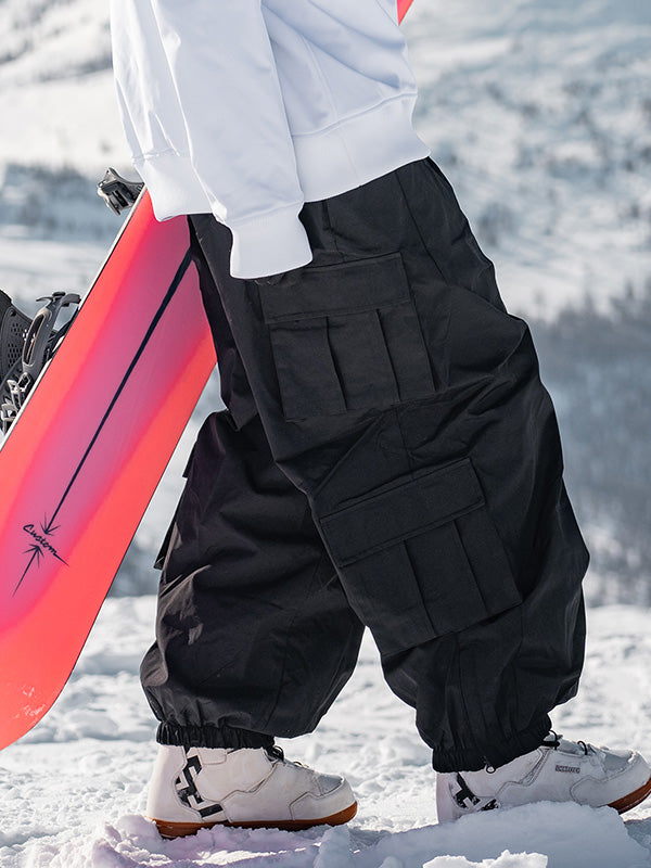 Men's Rabbit Snow Freestyle Cargo Baggy Snowboard Pants