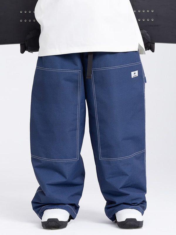 Men's Mountain Freerider Denim Cargo Pants Baggy Snowboard Pants