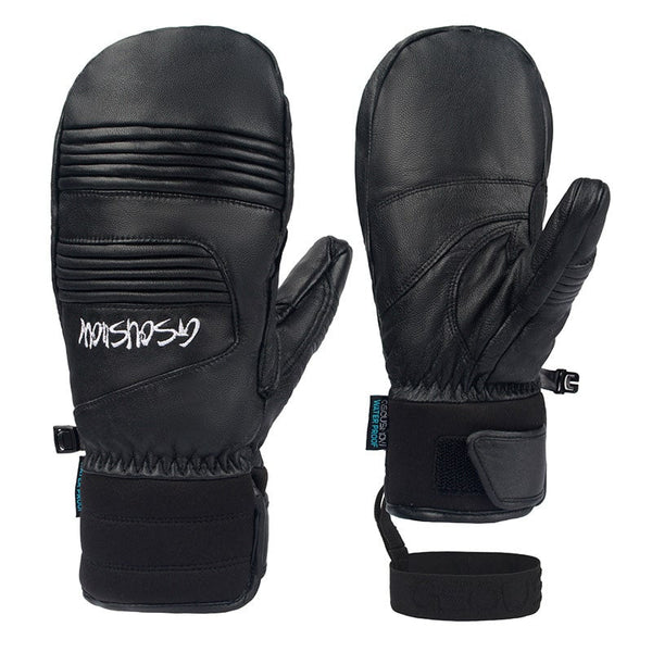 Women's Gsou Snow Goat Leather All Weather Snowboard Gloves Mittens