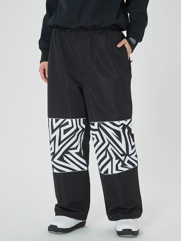 Women's Swaggy Knee Reflective Graphic Panel Cargo Snow Pants