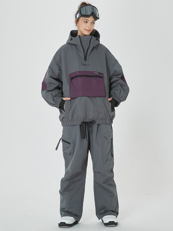 Women's Winter Bomber Snow Jacket with Prime Cargo Baggy Snowboard Pants