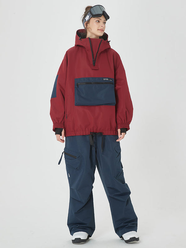 Women's Winter Bomber Snow Jacket with Prime Cargo Baggy Snowboard Pants