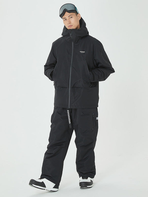 Men's Mountain Breaker Anorak Snowboard Jacket with Swag Cargo Snow Pants