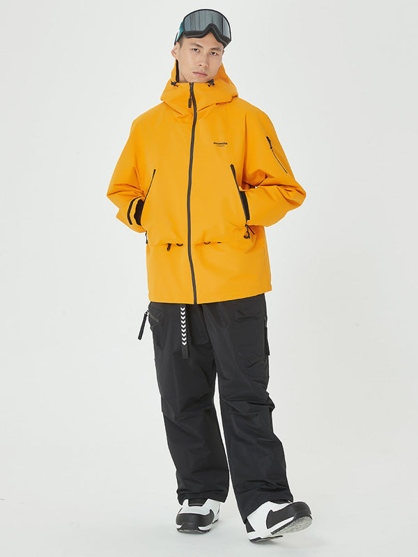 Men's Mountain Breaker Anorak Snowboard Jacket with Swag Cargo Snow Pants