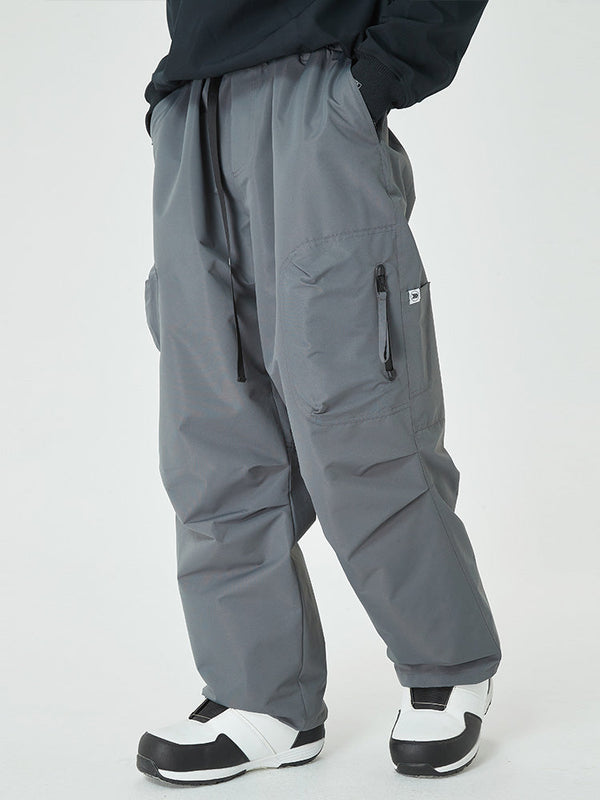 Men's Mountain Expedition Baggy Snow Pants with Side Cargo Pockets