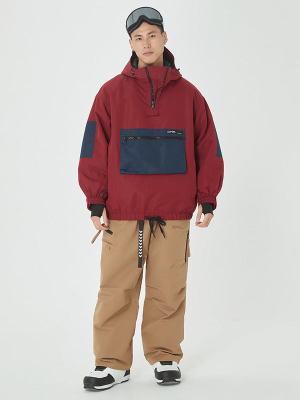 Men's Winter Bomber Snow Jacket with Prime Cargo Baggy Snowboard Pants