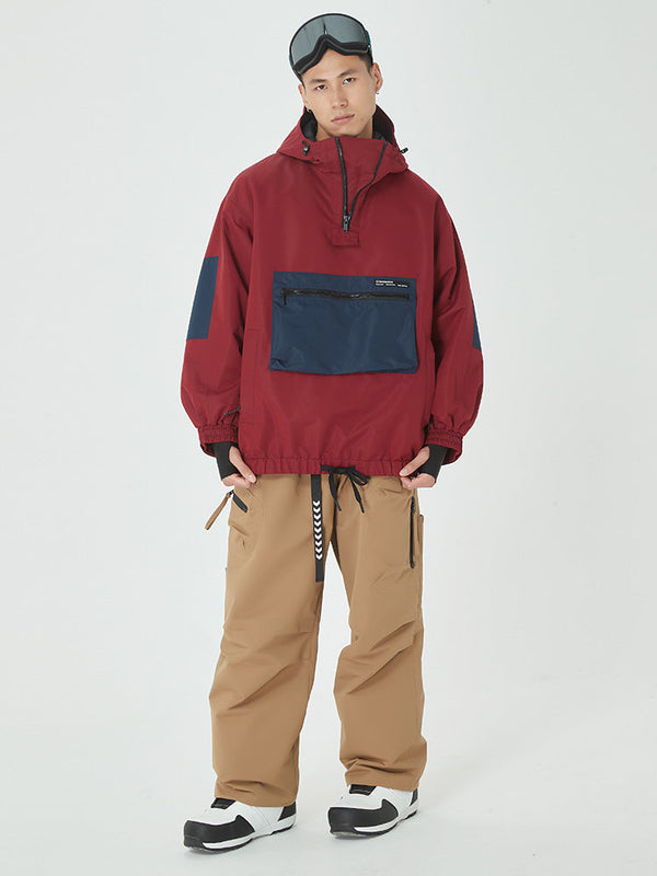 Men's Winter Bomber Snow Jacket with Prime Cargo Baggy Snowboard Pants