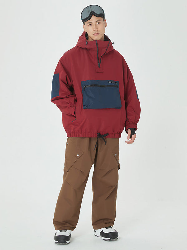 Men's Winter Bomber Baggy Snow Jacket & Swag Cargo Snowboard Pants