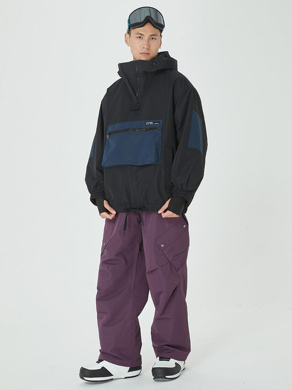 Men's Winter Bomber Baggy Snow Jacket & Swag Cargo Snowboard Pants