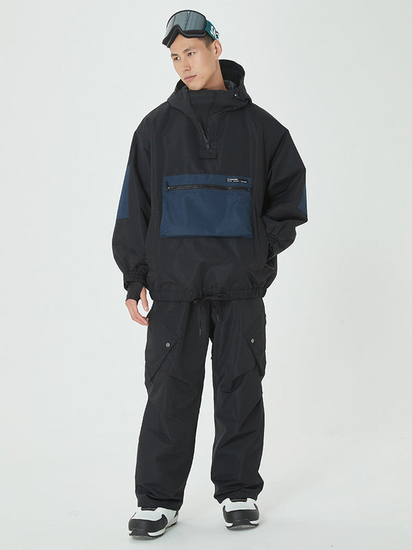 Men's Winter Bomber Baggy Snow Jacket & Swag Cargo Snowboard Pants