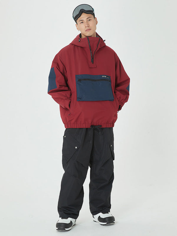 Men's Winter Bomber Baggy Snow Jacket & Swag Cargo Snowboard Pants