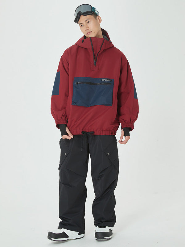 Men's Winter Bomber Baggy Snow Jacket & Swag Cargo Snowboard Pants