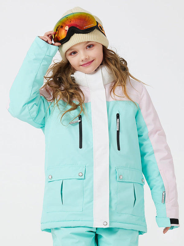 Kid's Unisex Mountain Lover Waterproof Snow Jacket