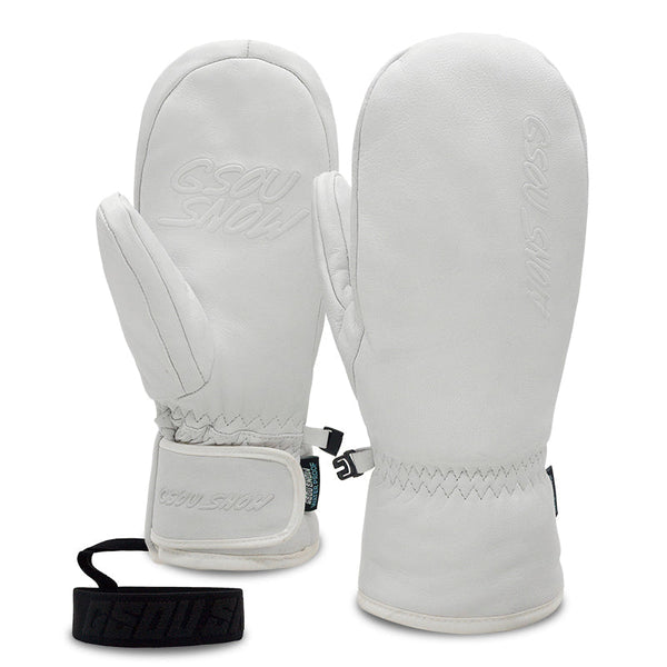 Men's Gsou Snow All-Mountain Leather Snowboard Mittens
