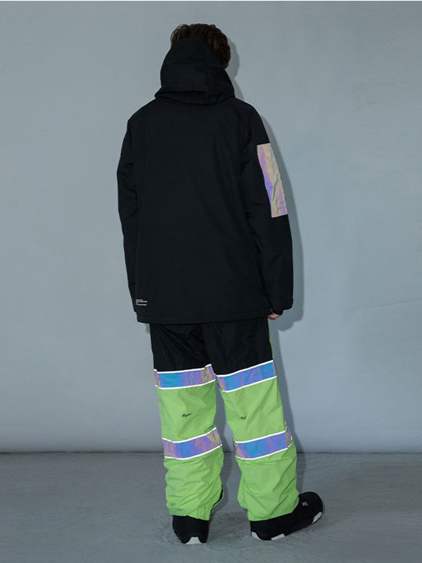 Men's RAWRWAR Winter Space Reflective Snowboard Jacket & Pants