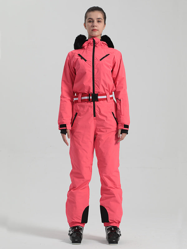 Women's Gsou Snow Padded Belt Ski Suit