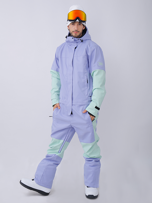 Einteiliger Snowshred Alpine Ranger Colorblock-Schneeanzug für Herren