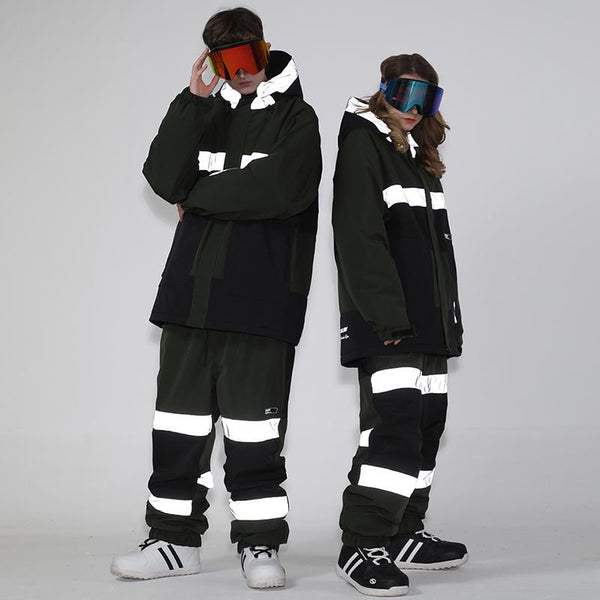 Mens Unisex Gsou Snow Infinium Neon Glimmer Snow Jacket & Pants Set