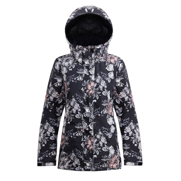 Women's SMN Alpine Flowers Colorful Print Waterproof Winter Snowboard Suit