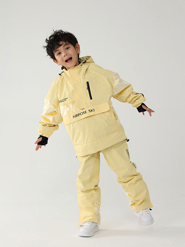 Kid's Air Pose Floral Cargo Snow Jacket & Pants