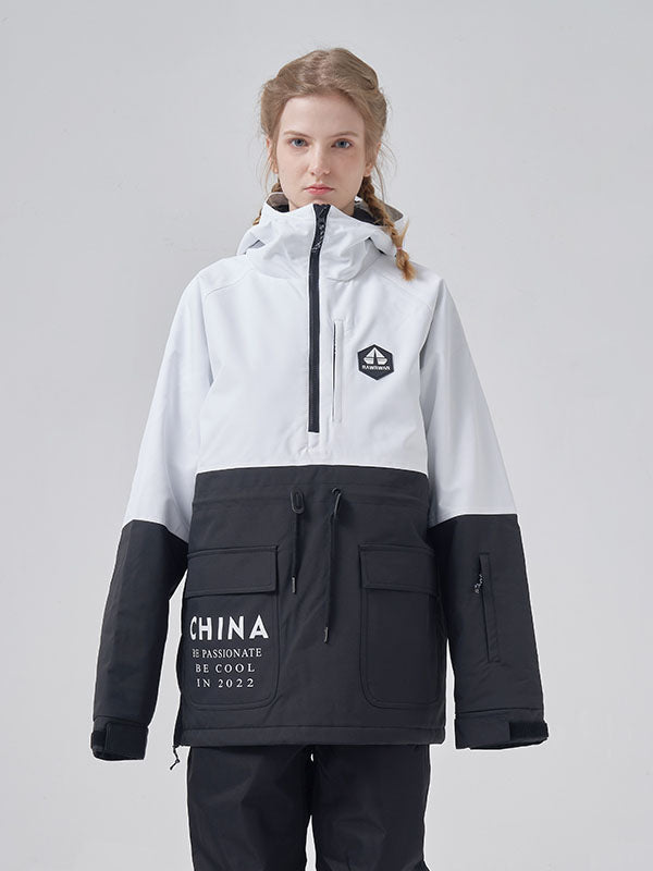 Women's RAWRWAR Winter Infinity Colorblock Parka Snow Jacket