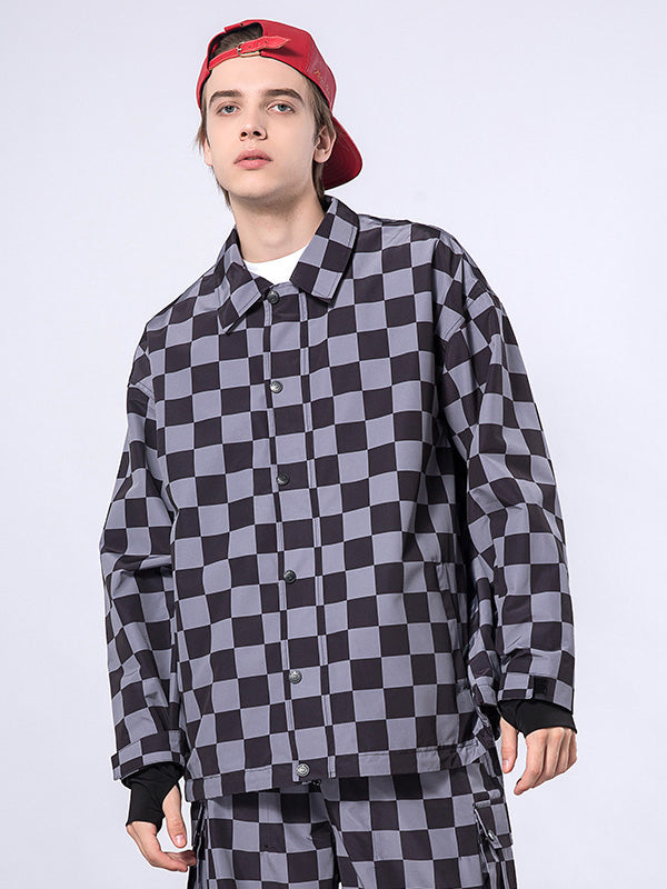 Men's RAWRWAR Checkerboard Snowboard Coach Jacket