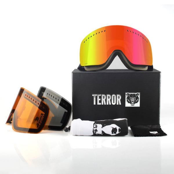 Unisex Terror Frameless Snowboard Goggles / 2 Spare Lenses