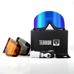 Unisex Terror Frameless Snowboard Goggles With 2 Spare Lenses