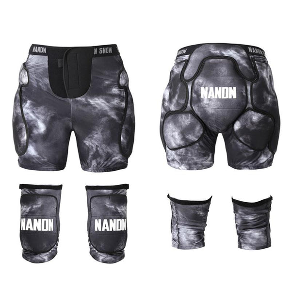 Nandn Unisex Tri-Flex Protective Shorts & Knee Pads Set