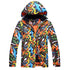 Men's Mountain Shadow Printed Ski Jacket - Warm Snow Jacket - snowverb