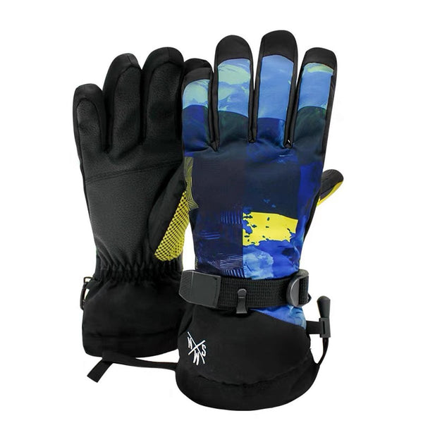 Men's New Fashion Colorful Waterproof Ski Gloves - snowverb