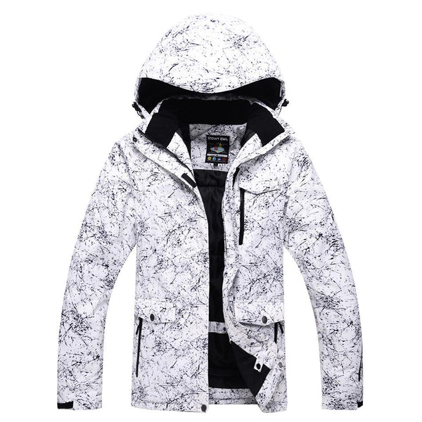 Men's Snowy Owl Mountain Waterproof Hooded Ski Jacket - snowverb