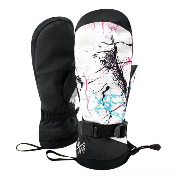 Women's New Fashion Colorful Waterproof Snowboard Mitten - snowverb
