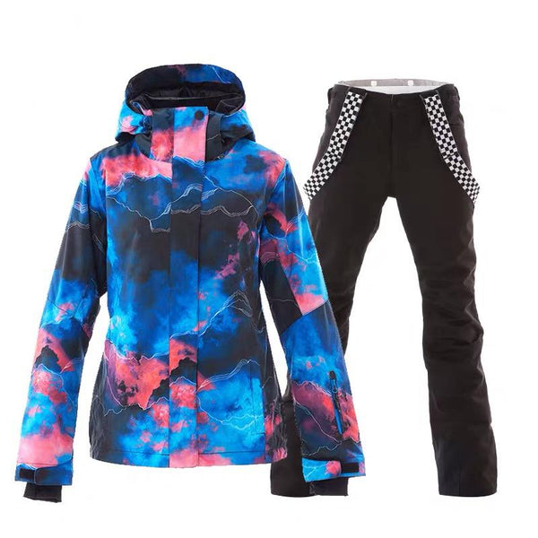 Women's SMN 5k Light Graffiti Ski Suits - snowverb