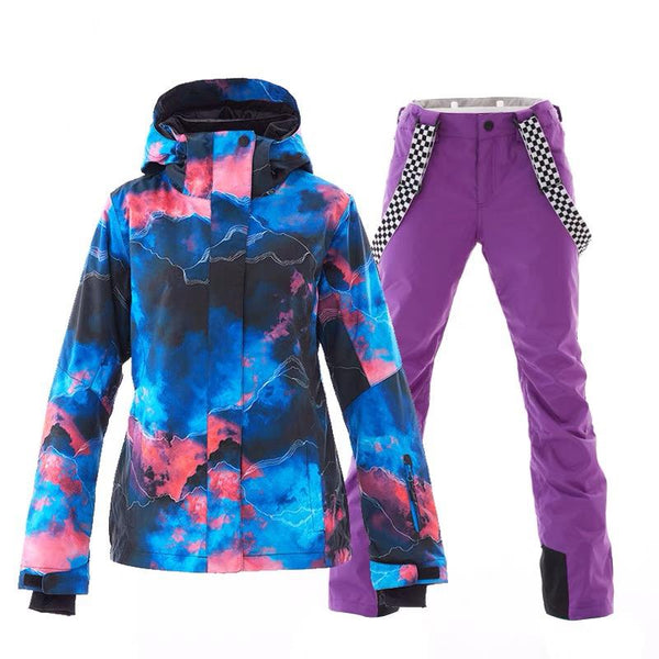 Women's SMN 5k Light Graffiti Ski Suits - snowverb